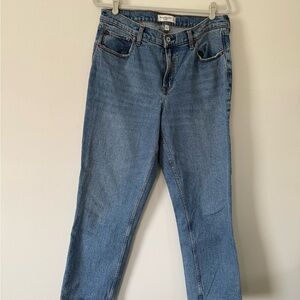 Abercrombie & Fitch Curve Love Straight Jeans Women’s 31/12s Mid Rise Blue Denim